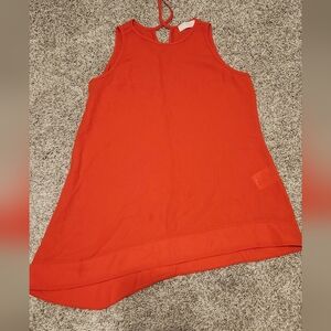NWOT Byblos $118 Assymetric Flowy Dress Top Size 10y Red Made In Italy